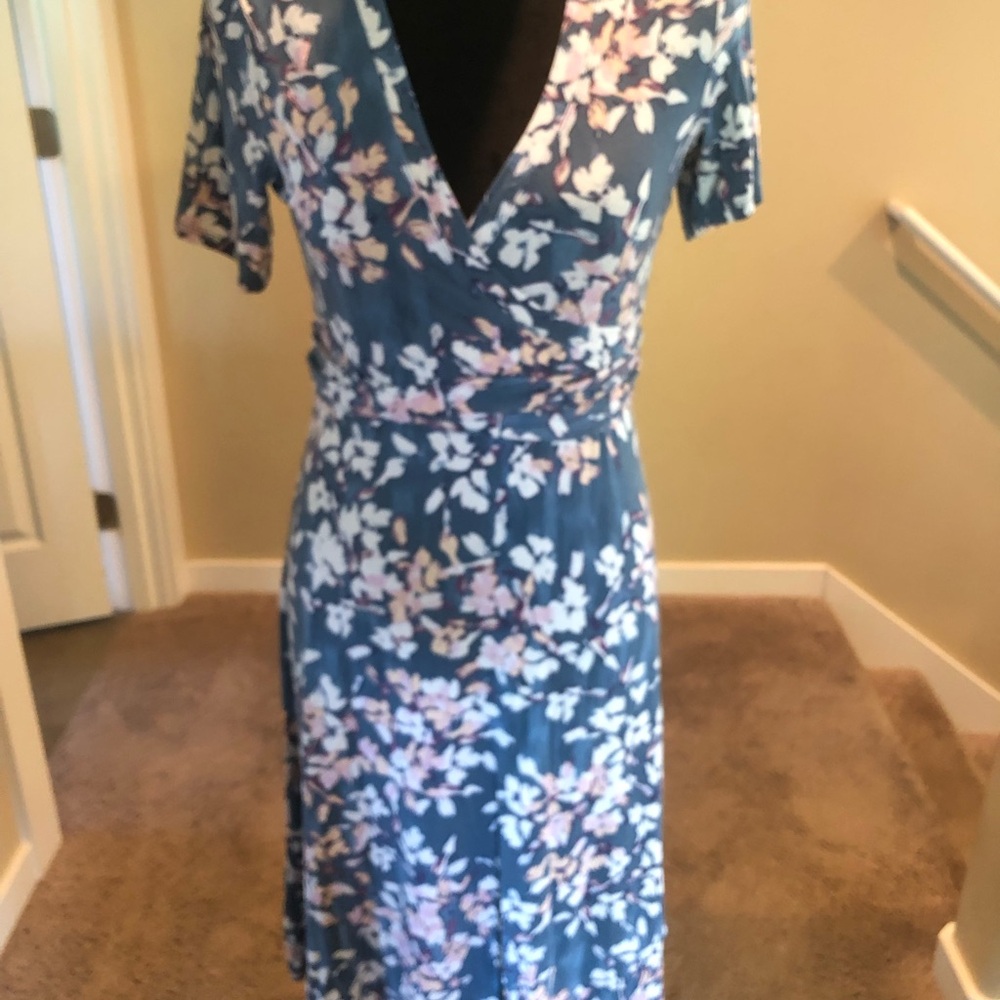 Matty M Pink and Purple Flutter Sleeve Midi Sundress